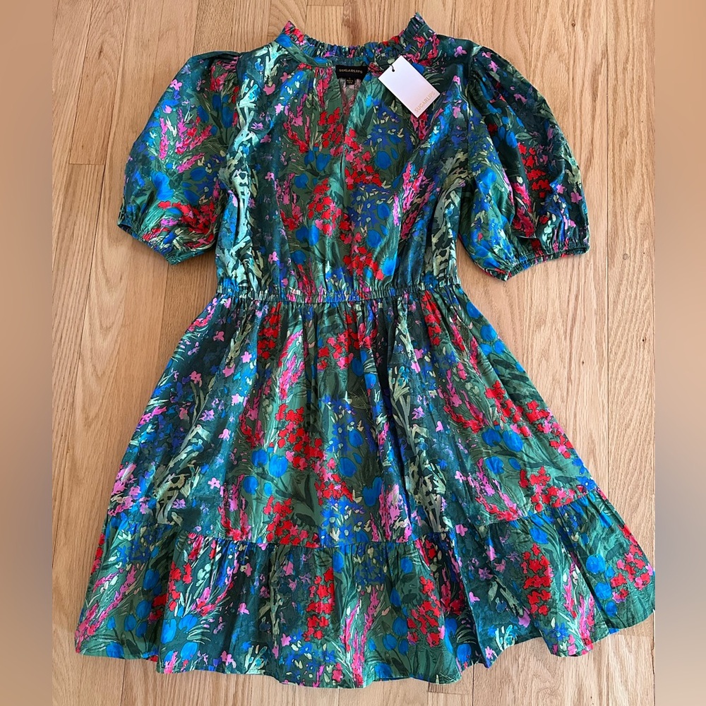 Women’s NWT Sugar Lips Floral Dress size Large - Green Multi